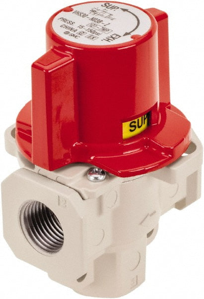 SMC PNEUMATICS VHS40-N03-MZ-D Manually Operated Valve: 0.38" NPT Outlet, Lock-Out Valve, Handle Actuated