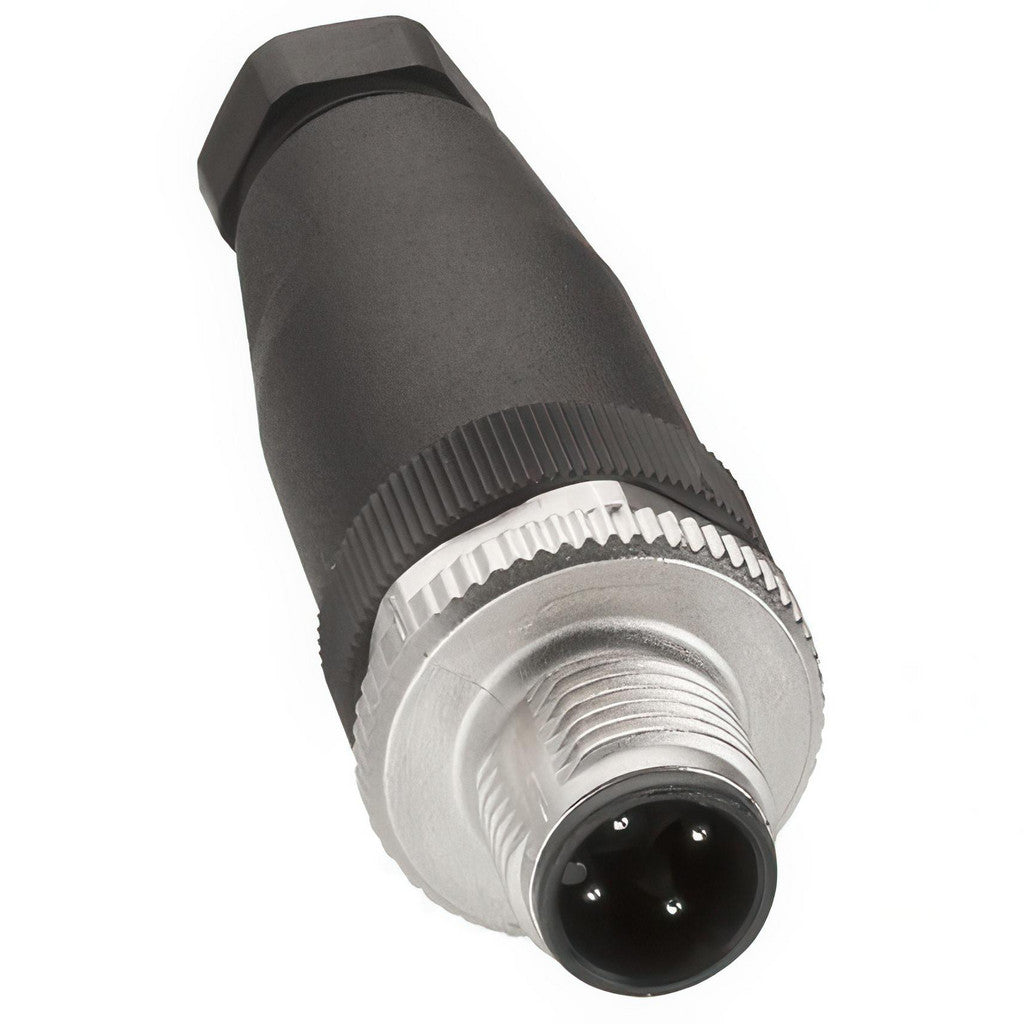 Telemecanique Sensors XZCC12MDM40B 3 Amp, M12 4 Pin Male Straight Field Attachable Connector Sensor and Receptacle