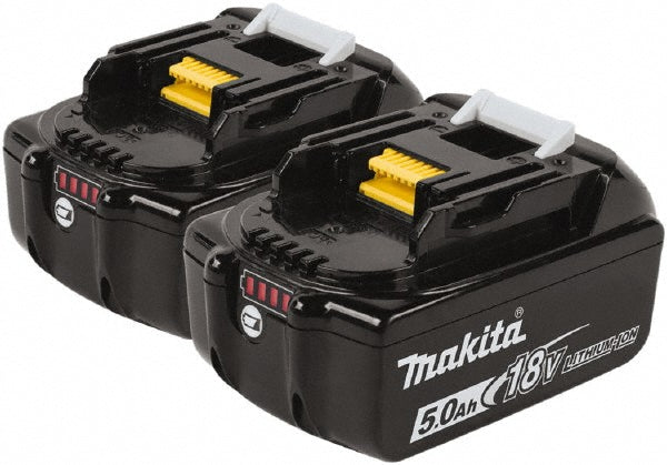 Makita BL1850B-2 Power Tool Battery: 18V LXT, 5Ah, Lithium-Ion, 2-Pack