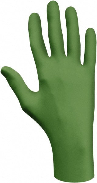 SHOWA 6110PFL Disposable Glove: Size Large, 4.0 mil, Nitrile Coated, Nitrile, Food Grade, Powder-Free, Biodegradable