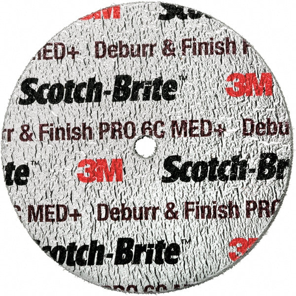 3M 7010365693 Deburring Disc: 3" Dia, 1/4" Hole, Medium Grade, Ceramic