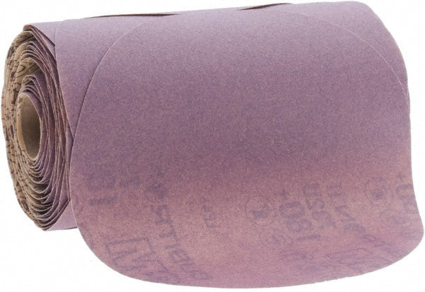 3M 7100067076 6" Dia PSA Disc Roll: 180 Grit, Premium Ceramic Alumina