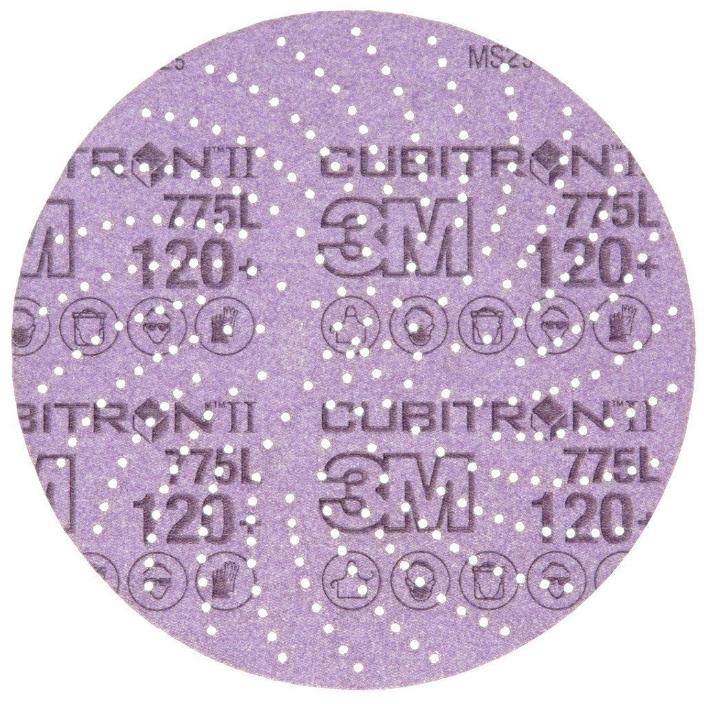 3M 7100045073 Hook & Loop Disc: 6" Dia, 120 Grit, Coated, Precision Shaped Ceramic (Pack of 250)