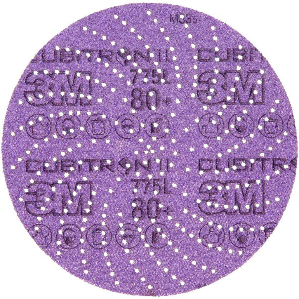 3M 7100045072 Hook & Loop Disc: 6" Dia, 80 Grit, Coated, Precision Shaped Ceramic