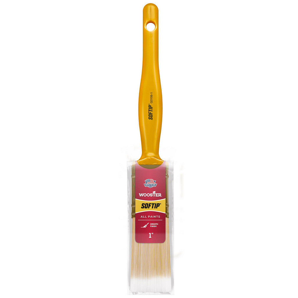 Wooster Brush Q3108-1 Paint Brush: 1" Wide, Synthetic, Synthetic Bristle (Pack of 12)