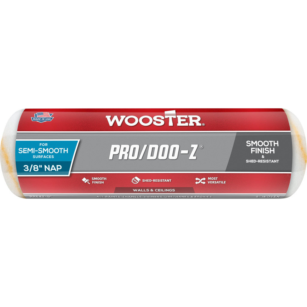 Wooster Brush RR642-9 General Purpose Paint Roller Cover: 3/8" Nap, 9" Wide (Pack of 12)