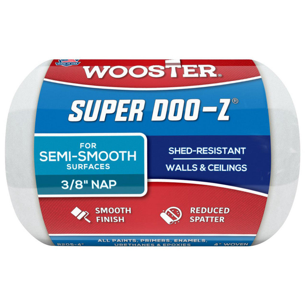 Wooster Brush R205-4 Super Trimmer Paint Replacement Cover: 3/8" Nap, 4" Wide (Pack of 24)