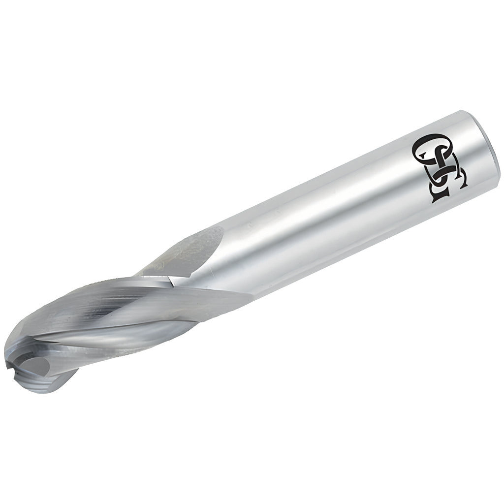 OSG 403-5000-BN Ball End Mill: 1/2" Dia, 1" LOC, 3 Flute, Solid Carbide