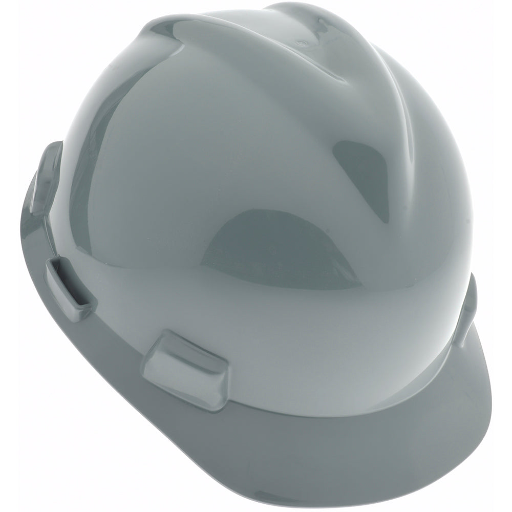 MSA 475364 Hard Hat: Impact Resistant, V-Gard Slotted Cap, Type 1, Class E