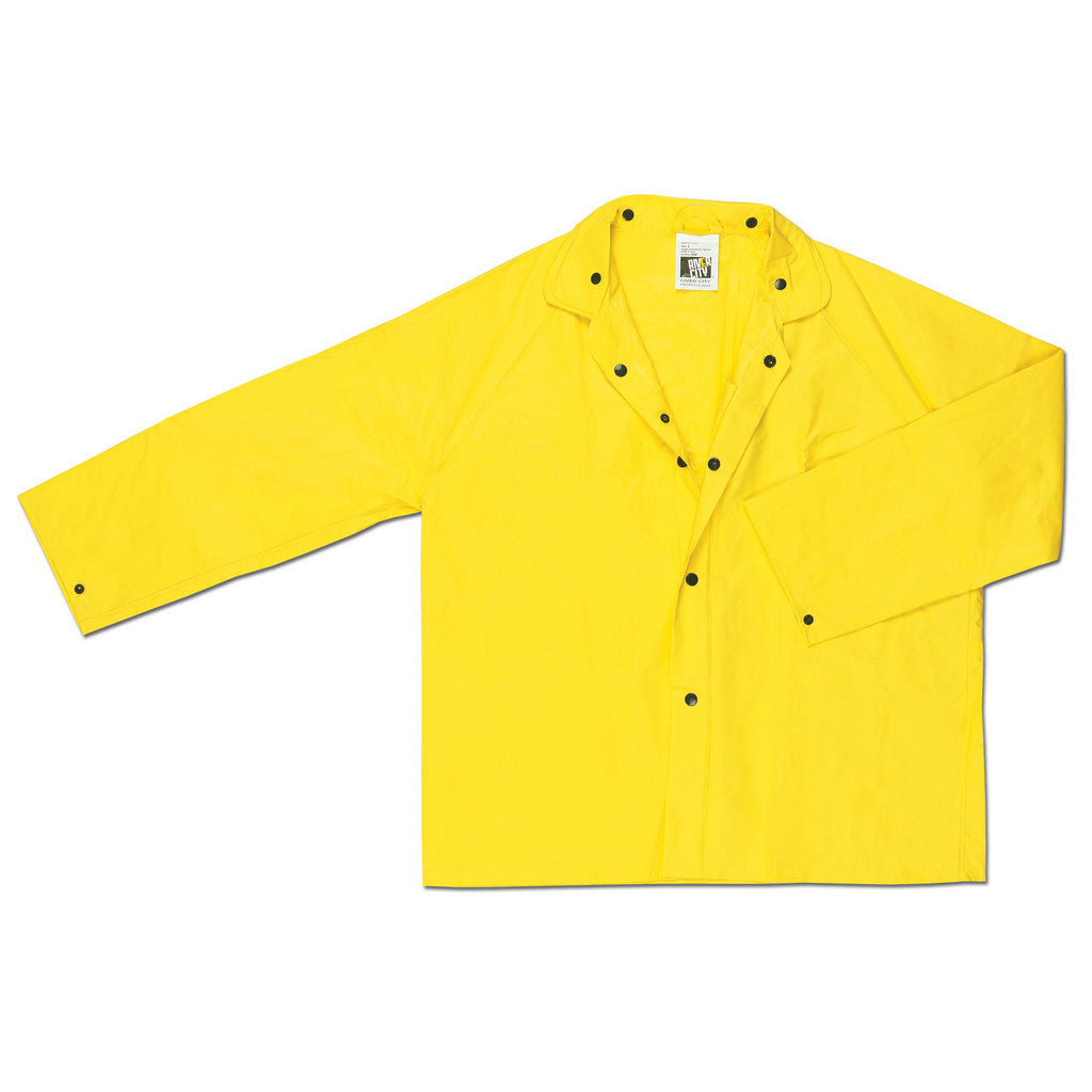 MCR Safety 300JXL Rain Jacket: Size X-Large, Green, Polyester