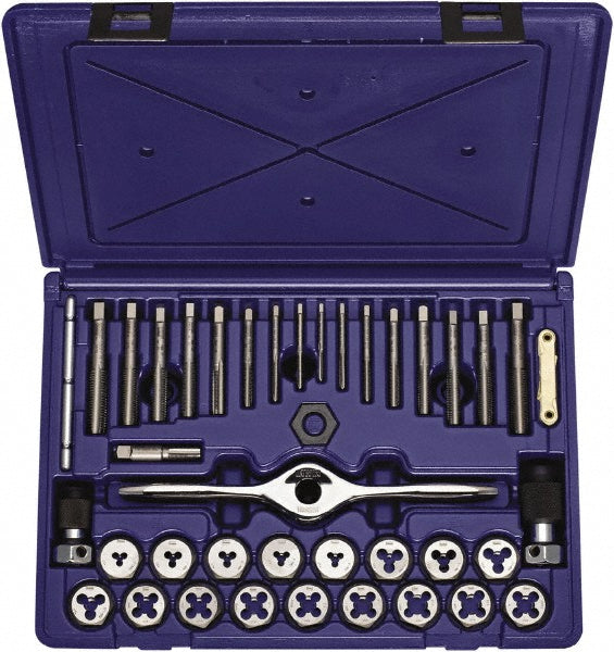Irwin 1835091 Tap & Die Set: #4-40 to 1/2-20 Taps, #4-40 to 1/2-20 Dies