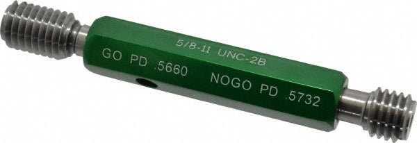 GF Gage W0625112BS Plug Thread Gage: 5/8-11 Thread, 2B Class, Double End, Go & No Go