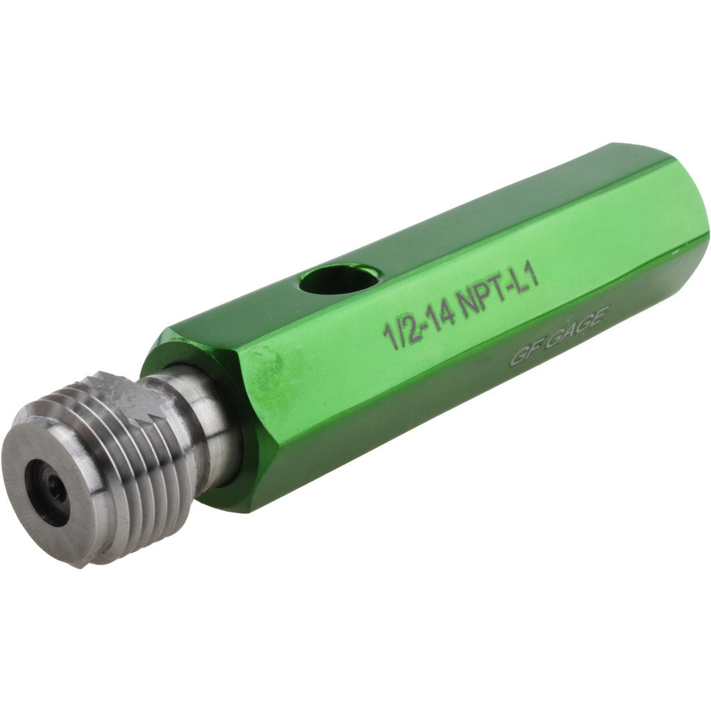 GF Gage P050014NSE Pipe Thread Plug Gage: Tapered, 1/2-14, Class L-1, Single End