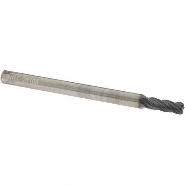 OSG HP434-1962 Corner Radius End Mill: 5.00 mm Dia, 13.00 mm LOC, 1.00 mm Corner Radius, 4 Flute, Solid Carbide