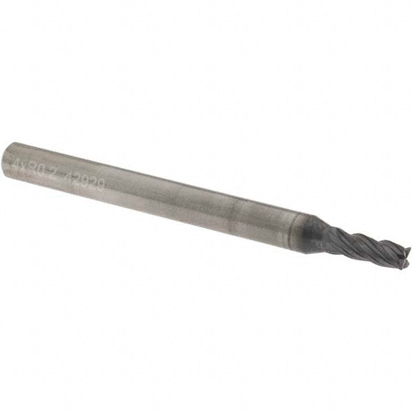 OSG HP434-1575 Corner Radius End Mill: 4.00 mm Dia, 11.00 mm LOC, 0.20 mm Corner Radius, 4 Flute, Solid Carbide