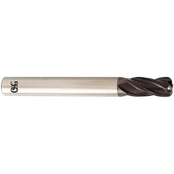 OSG HP434-3933 Corner Radius End Mill: 10.00 mm Dia, 22.00 mm LOC, 2.00 mm Corner Radius, 4 Flute, Solid Carbide