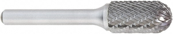 OSG 862-5000 Abrasive Bur: SC-5L6, 1/2" Cut Dia, Ball Nose Cylinder, Double Cut
