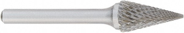 OSG 805-2500 Abrasive Bur: SM-1*, 1/4" Cut Dia, Pointed Cone, Double Cut