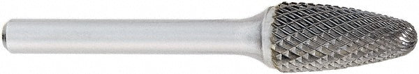 OSG 803-3750 Abrasive Bur: SF-3, 3/8" Cut Dia, Ball Nose Tree, Double Cut