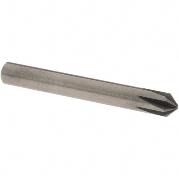 OSG 706-2500-090 Countersink: 1/4" Head Dia, 90.00 deg Included Angle, 6 Flute, Solid Carbide, Right Hand Cut