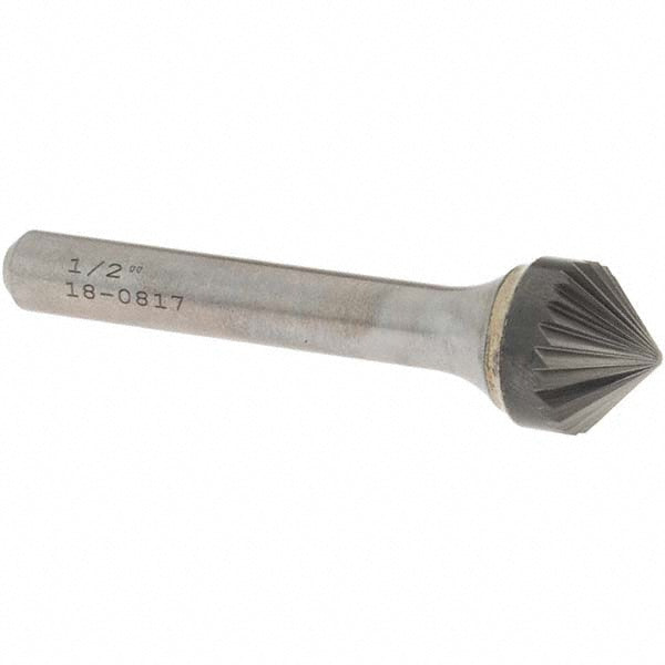 OSG 701-5002 Countersink: 1/2" Head Dia, 90.00 deg Included Angle, 24 Flute, Solid Carbide, Right Hand Cut