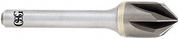 OSG 706-2500-060 Countersink: 1/4" Head Dia, 60.00 deg Included Angle, 6 Flute, Solid Carbide, Right Hand Cut