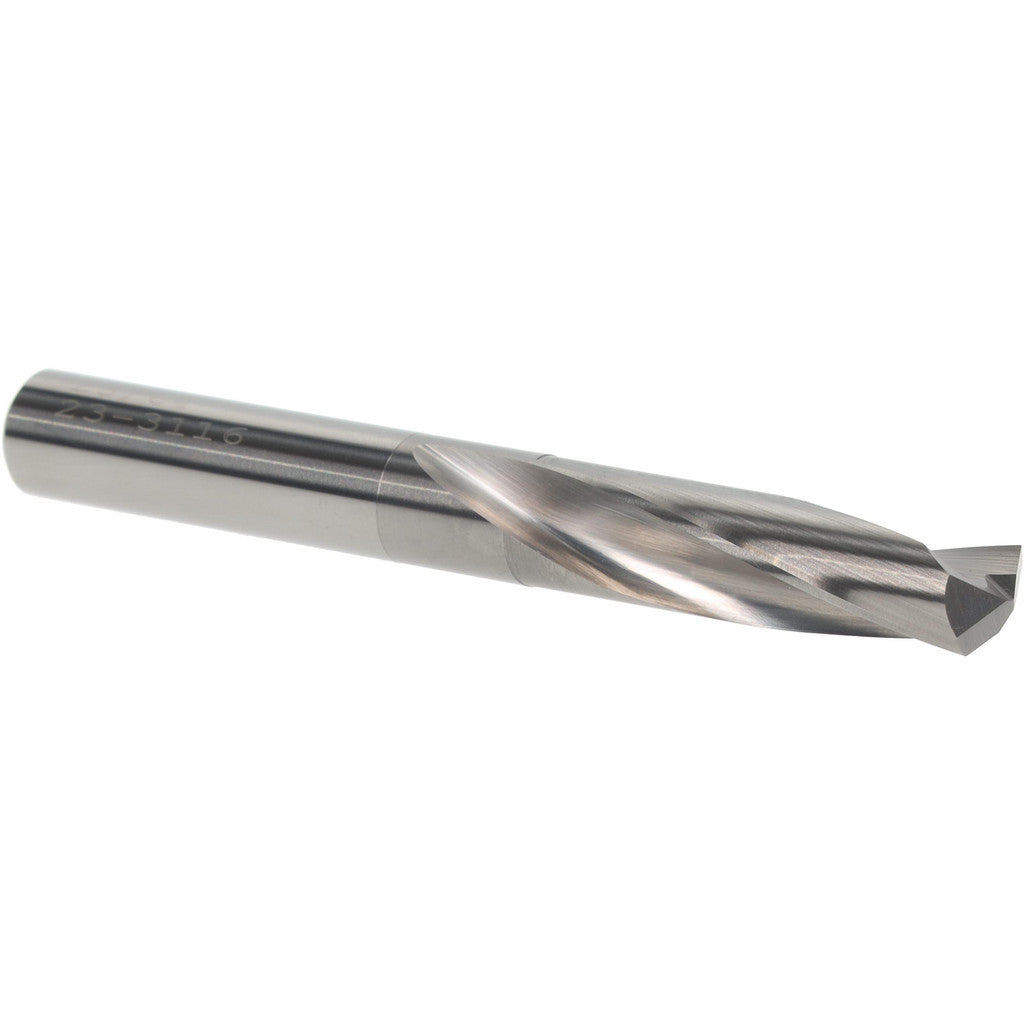 OSG 215-3594 Jobber Length Drill Bit: 23/64" (0.3594) Dia, 135 deg, Solid Carbide
