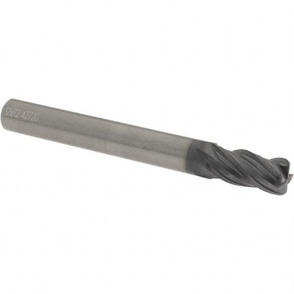 OSG HP434-4723 Corner Radius End Mill: 12.00 mm Dia, 26.00 mm LOC, 2.00 mm Corner Radius, 4 Flute, Solid Carbide