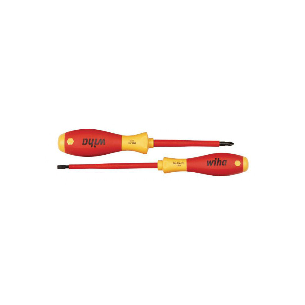 Wiha 32105 Screwdriver Set: 2 Pc, Insulated Slotted & Phillips