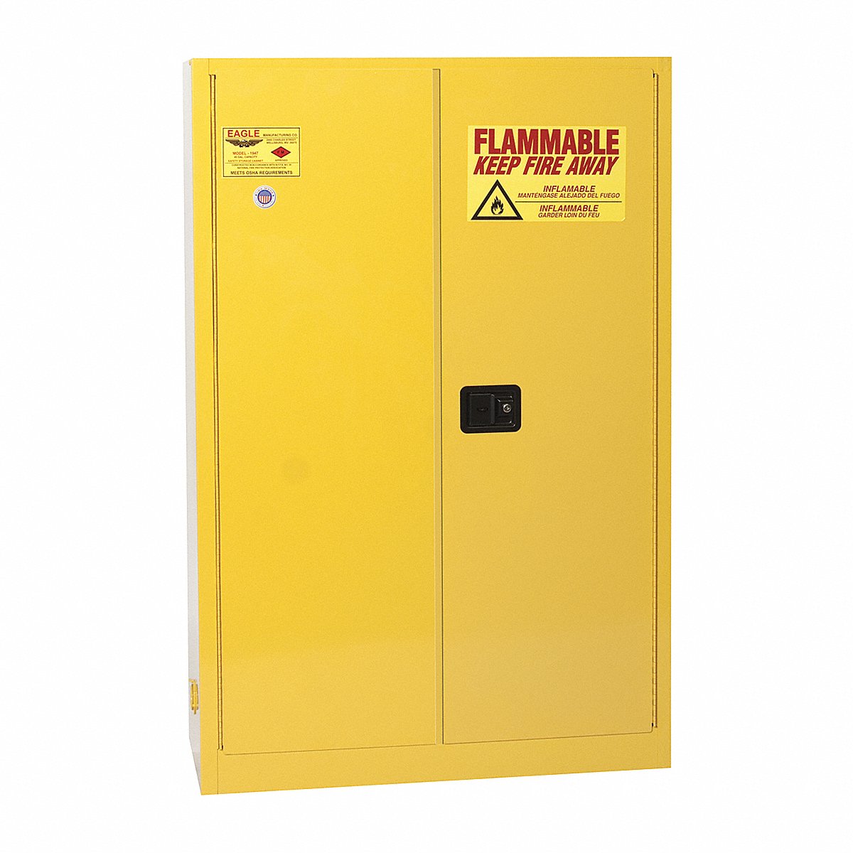 Eagle Flammable Liquid Safety Cabinet, Yellow (1947X)