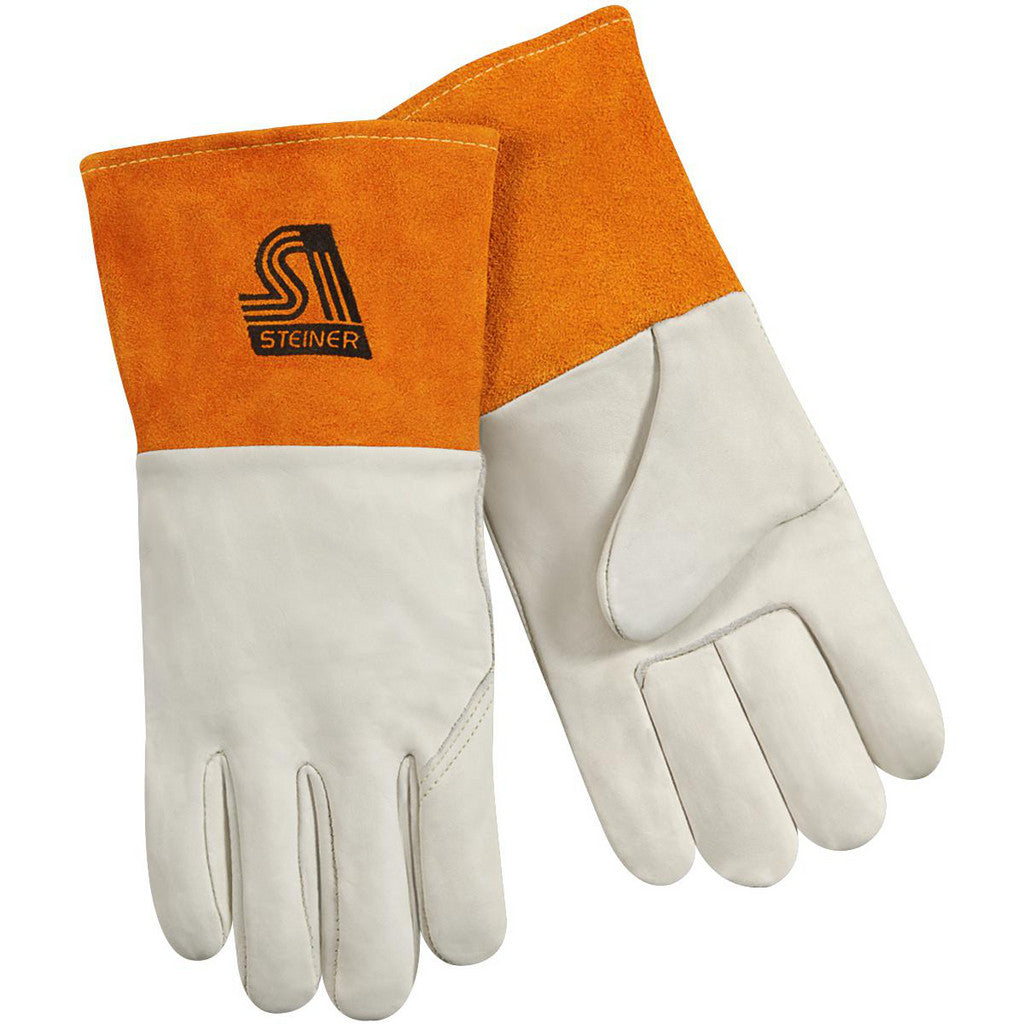 Steiner 0207-L Welding Gloves: Size Large, Cowhide Leather, MIG Welding Application