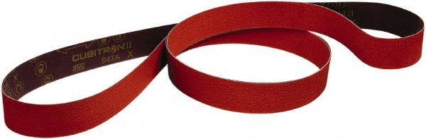 3M 7010307699 Abrasive Belt: 1/2" Wide, 24" OAL, 60 Grit, Ceramic