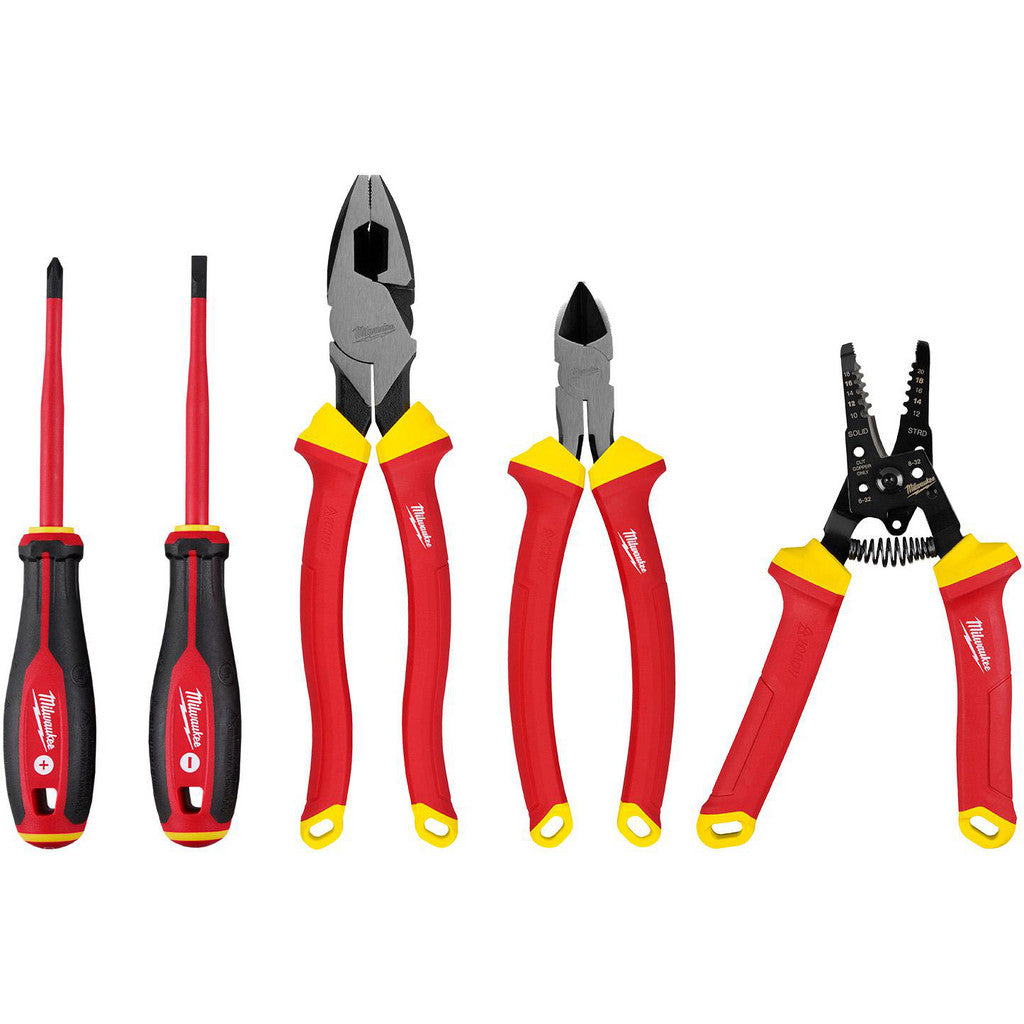 Milwaukee Tool 48-22-2215 5 Pc. 1000V Insulated Hand Tool Set