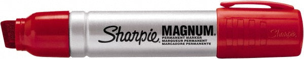 Sharpie 44002 Permanent Marker: Red, Alcohol Base, Chisel Tip