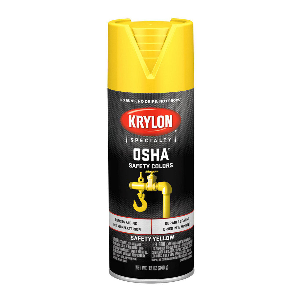 Krylon K01813777 OSHA Colors, Gloss, Safety Yellow, 12 oz
