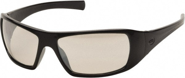 PYRAMEX SB5680D Safety Glasses: Scratch-Resistant, Polycarbonate, Black Lenses, N/A