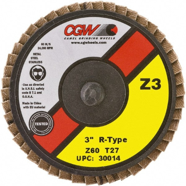 CGW Abrasives 30002 Flap Disc: 2" Dia, Zirconia Alumina, Flat (Pack of 10)