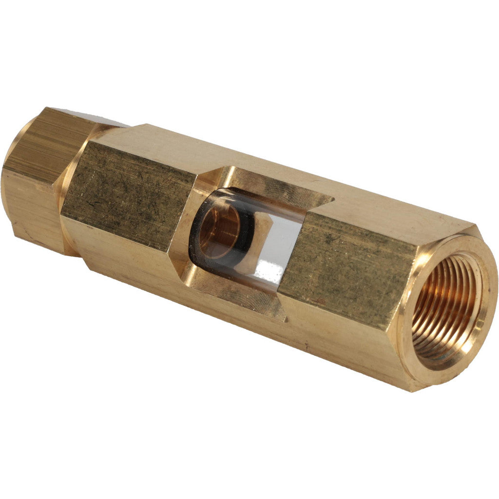 LDI Industries F155 3/4" Thread, 4-3/4" OAL, Inline Sight Glass & Flow Sight