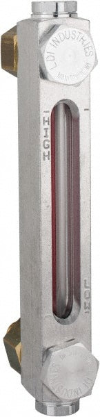 LDI Industries G607-05-A-1-2 1/4-18 Thread, 3-1/2 Inch Sight Length, 290 Max psi, Closed Circuit Liquid Level Sight Gauge with Pipe Adapter