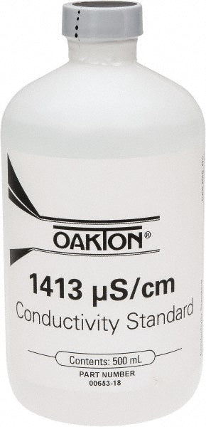 Oakton WD00653-18 Conductivity Calibration Solutions & Solutions Sets; Type: Conductivity/TDS Solution Pint Bottle; Conductivity: 1413 µS; Accuracy (%): 1.0; For Calibrating: TDS; For Testing: TDS; Standards: ISO 9000; NIST
