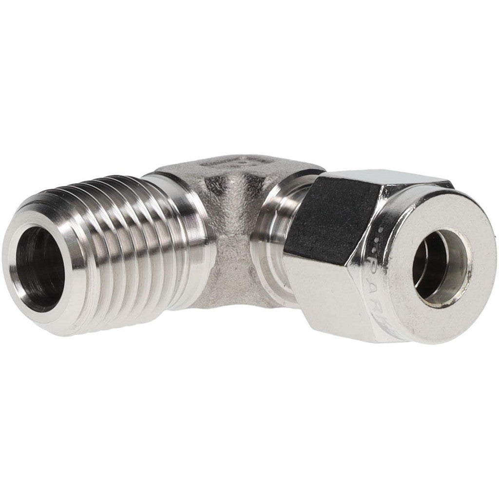 Parker 4MSEL4N-316 Compression Tube Male Elbow: 1/4-18" Thread, Compression x MNPT