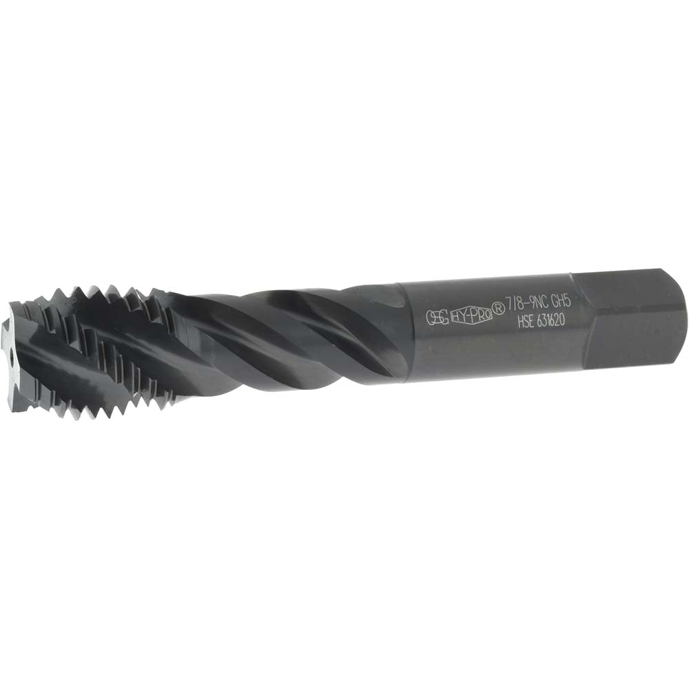 OSG 2944001 Spiral Flute Tap: 7/8-9, UNC, 4 Flute, Modified Bottoming Chamfer, 3B Class of Fit, Vanadium High-Speed Steel, Oxide Finish