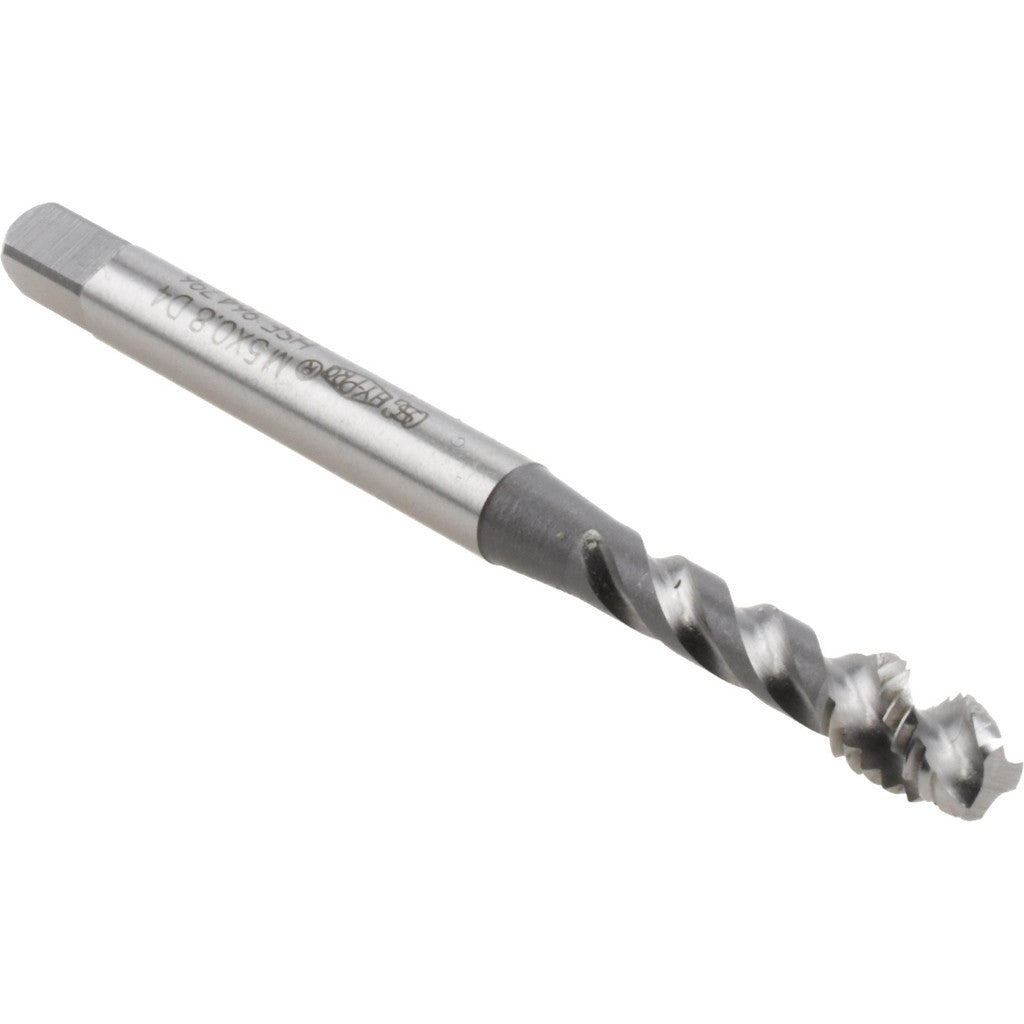 OSG 2990800 Spiral Flute Tap: M5x0.8, Metric Coarse, 3 Flute, Modified Bottoming Chamfer, 6H Class of Fit, Vanadium High-Speed Steel, Bright/Uncoated Finish