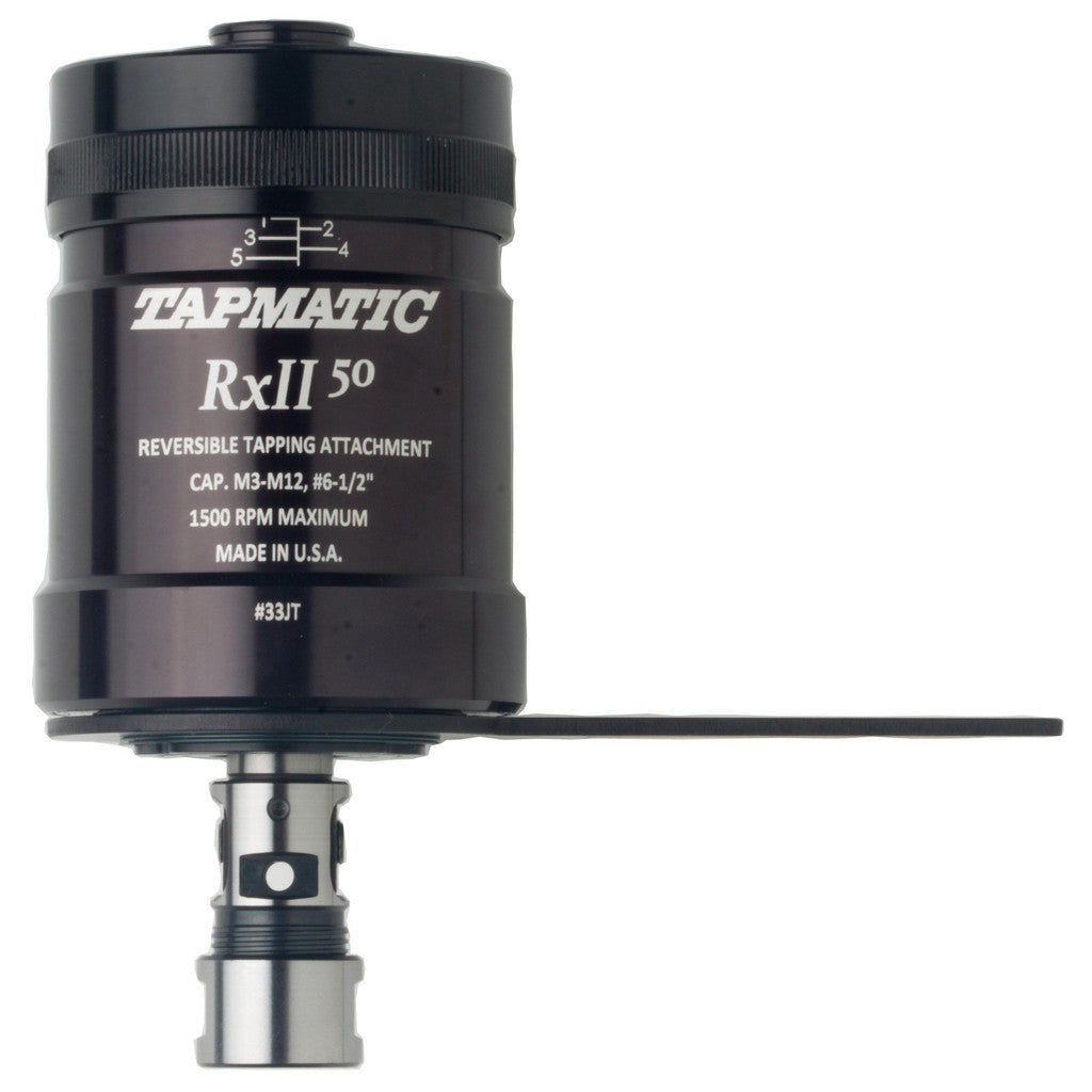 Tapmatic 116006 Model RX50, No. 6 Min Tap Capacity, 1/2 Inch Max Mild Steel Tap Capacity, JT6 Mount Tapping Head