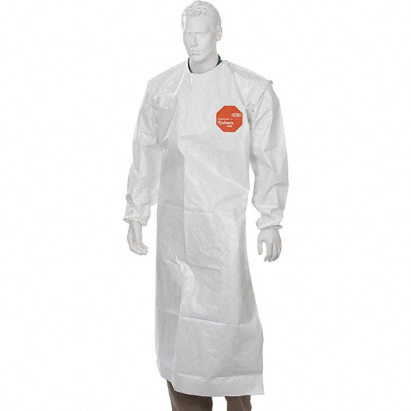 Dupont SL278BWH00001200 Disposable & Chemical-Resistant Apron: 49-3/4" Length, 12.00 mil Thick, White