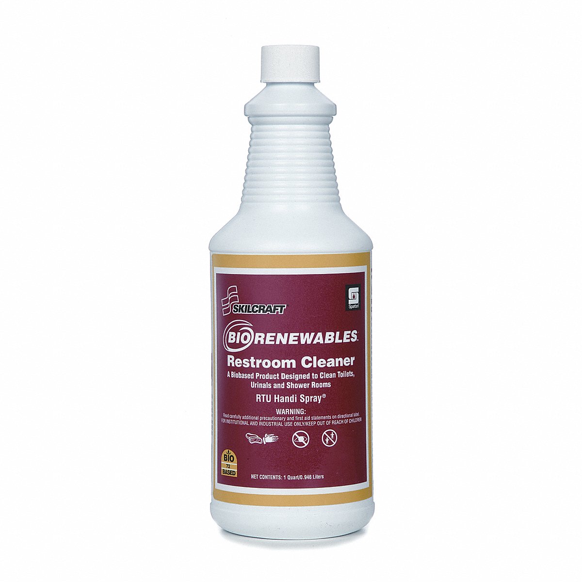 AbilityOne - SKILCRAFT-Spartan BioRenewables Restroom Cleaner - 32 oz Spray Bottle 7930-01-555-2900: Box, 12 Item(s)