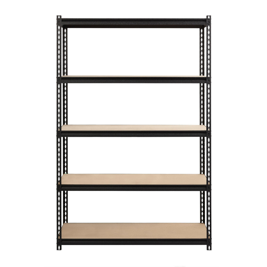 Iron Horse 20993 Adjustable Steel Shelving: 48" Wide, 18" Deep, 72" High, Black