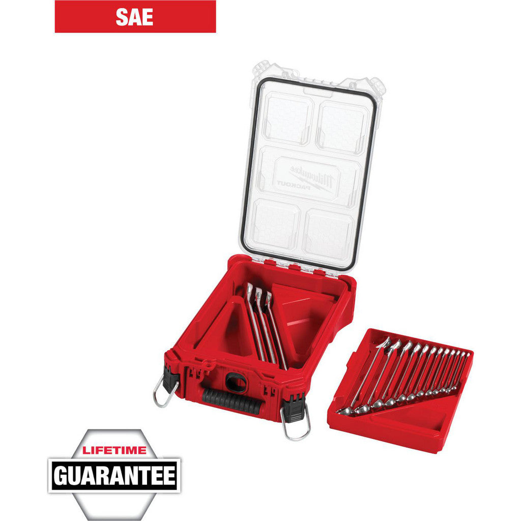 Milwaukee Tool 48-22-9484 15 Pc SAE Combination Wrench Set with PACKOUT Compact Organizer