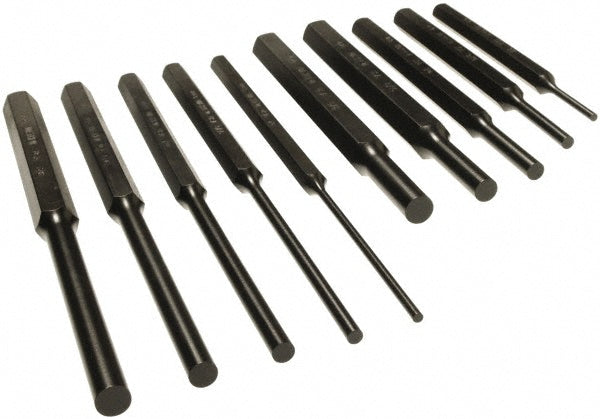 Mayhew 61511 Pin Punch Set: 10 Pc, 0.125 to 0.375"