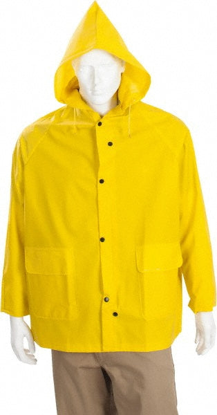 MCR Safety 200JL Rain Jacket: Size Large, Yellow, Polyester